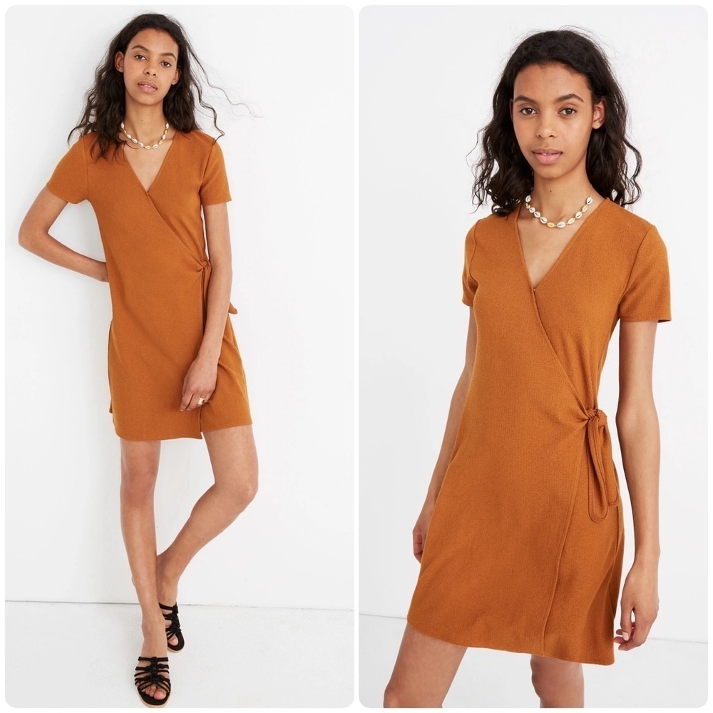 MADEWELL | Texture & Thread Short-Sleeve Side-Tie Dress Size S